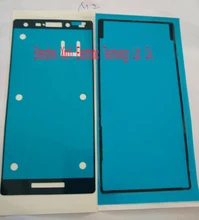 Wholesale 100set/lot(200pcs) New Front Housing Frame + Battery Back Door Adhesive Sticker for Sony Xperia M2 D2303 D2302