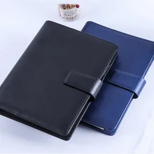 Искусственная кожа A5 многоразового использования с отрывными листами блокнот для путевых заметок ежедневник filofax Организатор повестки дня с Связующего Калькулятор замок 1192C