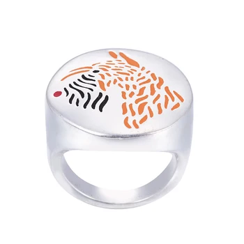 

Wholesale Lahsa Apso ring with color selection enamel jewelry lovers and owners-Pet free ship 12Pcs/Lot