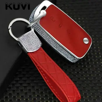 

Alloy leather car key cover case shell fob for VW Golf Bora Jetta POLO GOLF Passat For Skoda Octavia A5 Fabia SEAT Ibiza Leon