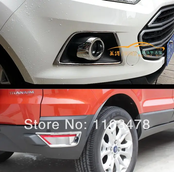 For Ford EcoSport 2013 2014 2015 2016 ABS Chrome Front And Rear Fog