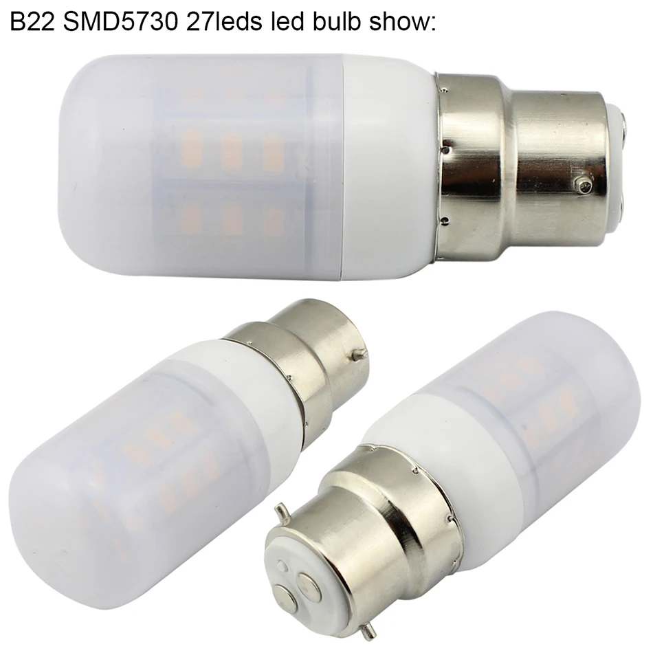 10 шт Ac Dc 12 24 v люминесцентная лампочка вольт E27 E12 E14 B22 G9 GU10 кукурузы лампы 4 w 5730