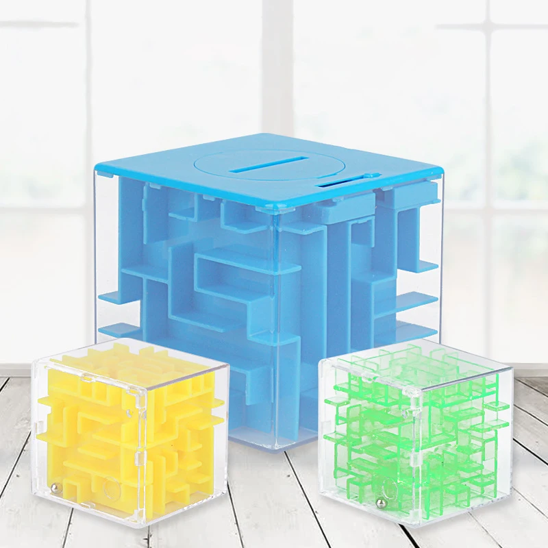 3d Speed Cube Maze Magic Puzzle Piggy Bank Money Bank Game Magicos Learning Toys Labyrinth Rolling Toys For Chilren Adult Money Banking Toys Aliexpress