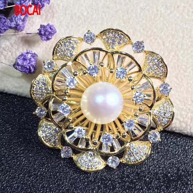 

Winter coat accessories freshwater pearl brooch brooch wind palace retro elegant gift
