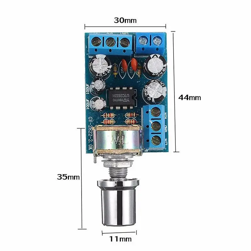 TDA2822 TDA2822M мини 2 0 канал 2x1 Вт стерео аудио усилитель мощности плата DC 5 в 12 В