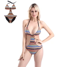 Sexy Lace Up High Cut Swimsuit One Piece Stripe Haute Swimwear Women 2019 Breathable Pad Hollow Out Bathing Suit Female Monokini Sexy Lace Up High Cut Swimsuit One Piece Stripe Haute Swimwear Women 2019 Breathable Pad Hollow Out Bathing Suit Female Monokini