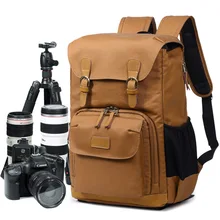 Professional Camera Shoulders Backpack Durable Canvas Waterproof Tripod Travel Casual DSLR Men's Case Bag fit for 15in Laptop durable casual canvas laptop backpack blue color shoulders bag 9023k