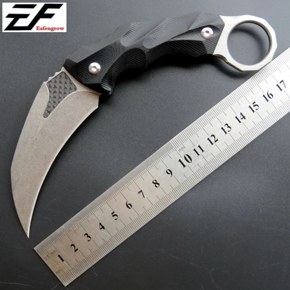 

Eafengrow C1692 Outdoor Survival Rescue Karambit CS GO Counter-strike Utility Knife Hunting Tactical Self-defense Pocket Knives