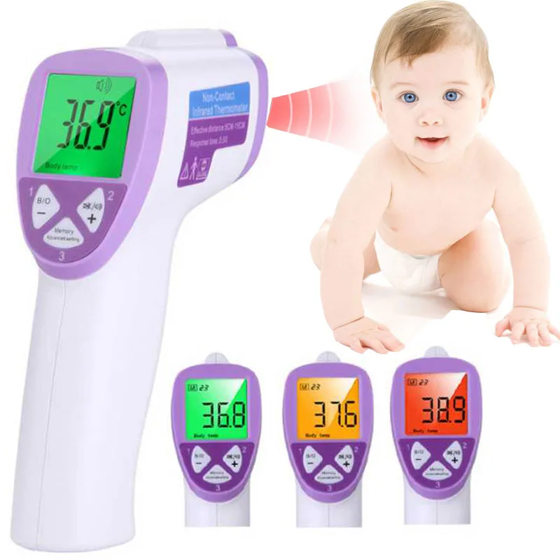 LCD Digital Fever Thermometer Infrared Forehead Body Non-Contact LCD Ir Termometro Electronic Medical milk Child Baby Adult Care