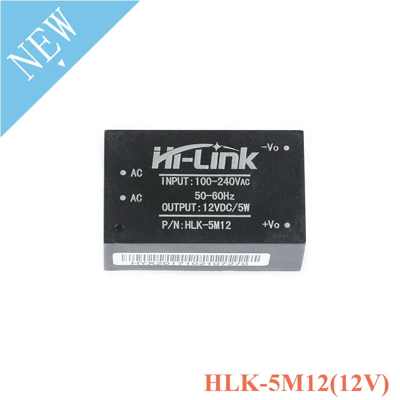 HLK-PM01 HLK-PM03 HLK-PM12 HLK-5M05 HLK-5M12 AC-DC 220V 5V 3,3 V 12V 5V700mA Питание модуль переменного/постоянного тока, стабилизированный понижающий модуль - Цвет: HLK-5M12(12V)