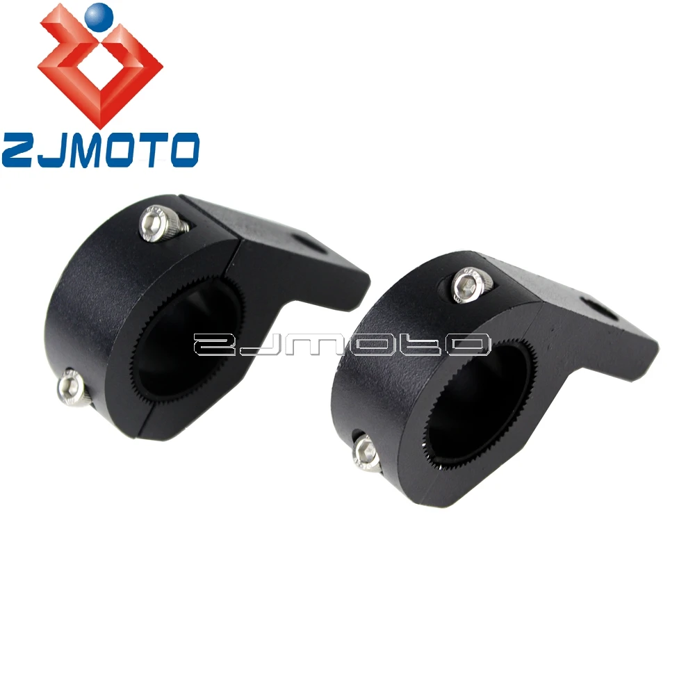 

Universal Motorcycle 28mm Turn Signal Light Holder Bar Clamps Black Turn Signals Mount Brackets Fog Light 1-1/8" Fork Holder