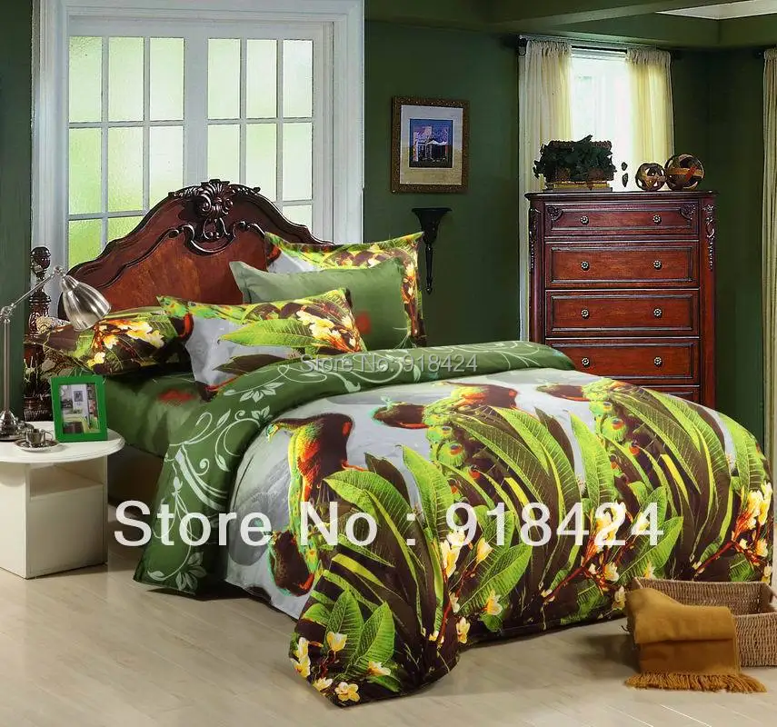 

FreeShipping!The peacock 3D reactive printing bedding set.Soft velvet Quilt cover 200*230cm+sheet 230*250cm+2pillowcase48*74cm.