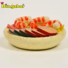 Кукольный домик миниатюры аксессуары для 1:12 Кукольный дом ветчина креветка салат Ланч модель моделирование блюда фаст-фуд игрушка миниатюрный кукольный домик