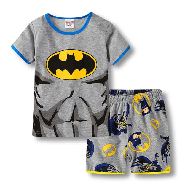 Детские пижамные комплекты с короткими рукавами для мальчиков и девочек, хлопковая одежда для младенца, детская одежда для сна, костюм для От 2 до 7 лет, trt - Цвет: color at picture