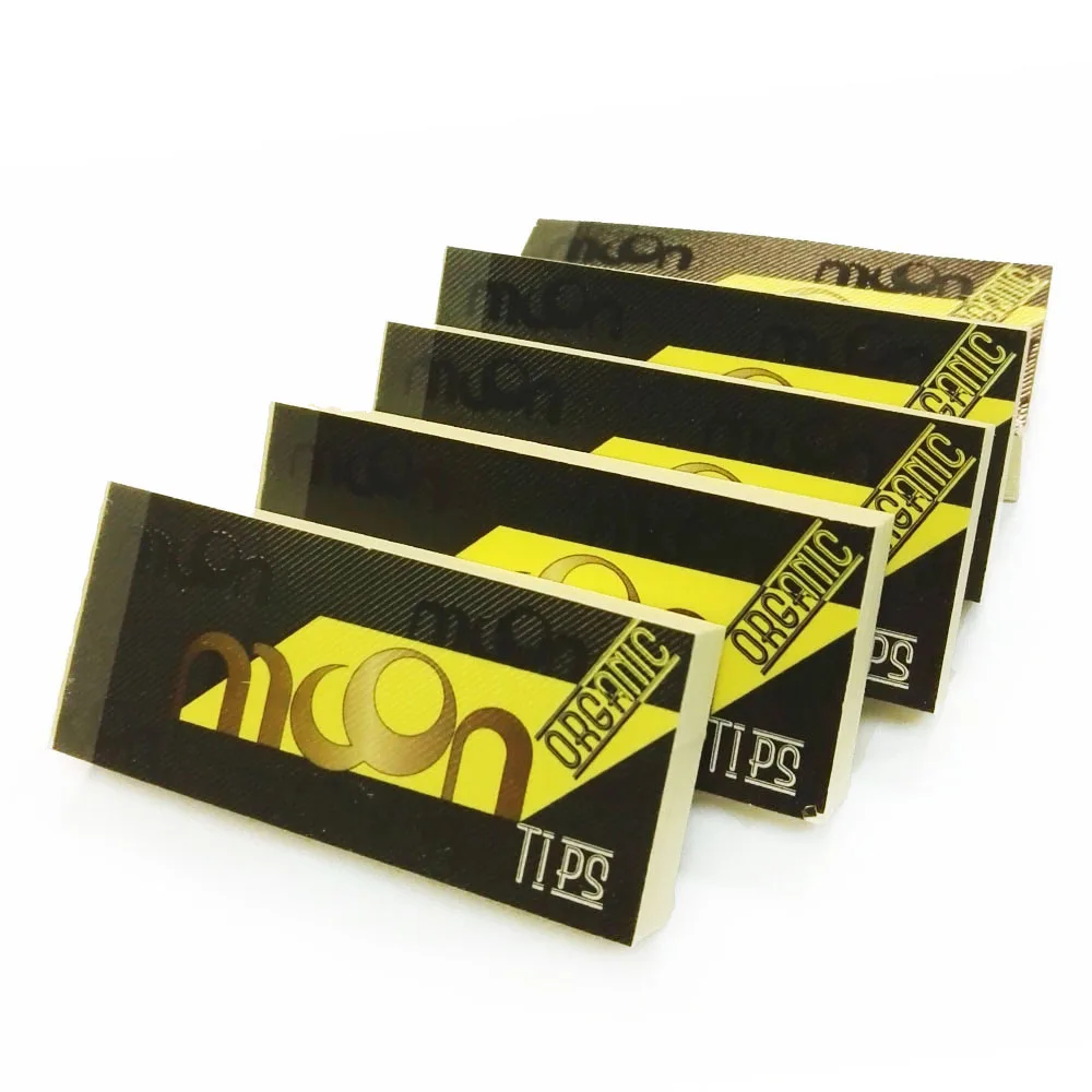 

5 Pcs MOON Rolling Filter Tips Natural Organic Rolling Paper Filter Tips 50 leaves