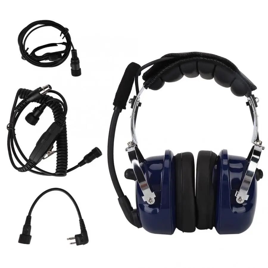 

M Head PC Housing Headphone with 3 Push-to-talk Buttons VOX Mic for Motorola Walkie Talkie