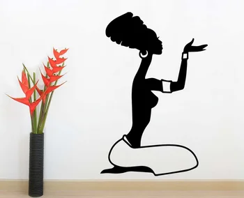 

LARGE African Woman Silhouette Wall Art Vinyl Sticker Decal Mural Gift Birthday 2FZ11