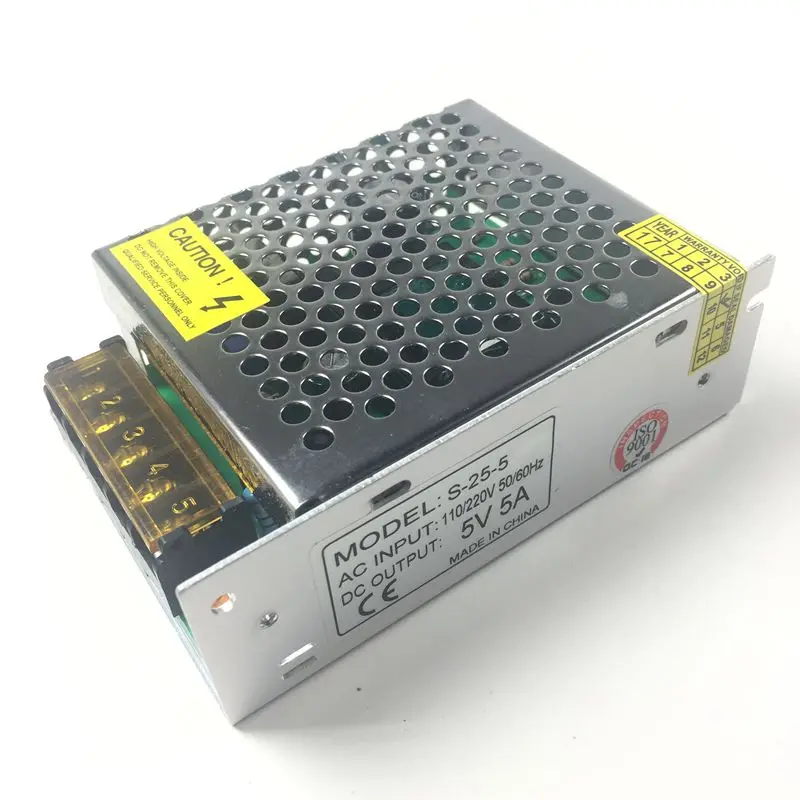 5 V 5A 25 Вт светодиодный Питание трансформатор коммутации для полосы света WS2811 WS2801
