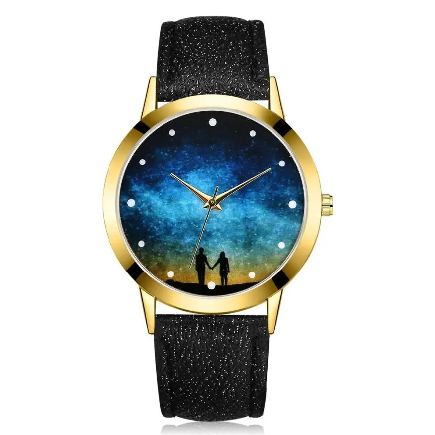 

New Arrival Hot Women Bracelet Star Watches Ladies Leather Quartz Wrist Watch Luxury Fashion Quartz Watch zegarek damski 999