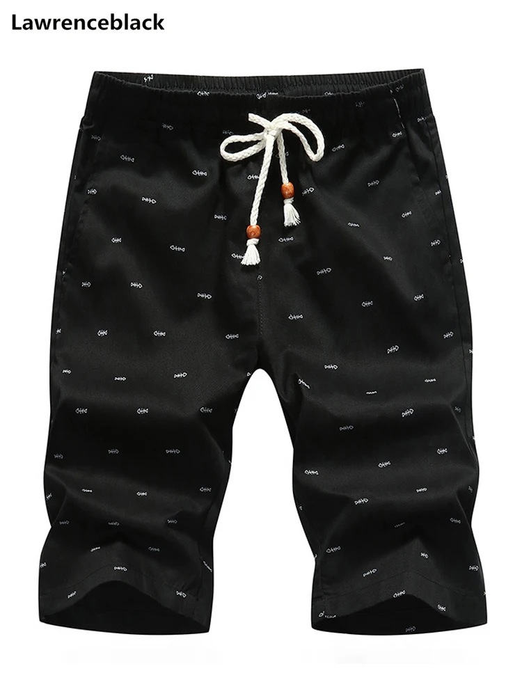 Lawrenblack бренд дропшиппинг мужские повседневные шорты плюс размер Summer летние шорты эластичный пояс бермуды masculina плюс размер 987