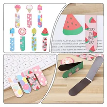2 шт./компл. Kawaii милые фруктовое мороженое магнитные закладки книжные маркеры страницы канцелярские принадлежности для школьных канцелярских товаров награждение приз