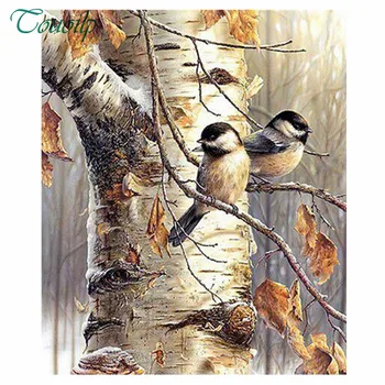 

Diy Diamond Embroidery Animal birds Cross Stitch Mosaic diamond painting Scenery Pattern Maple leaf Rhinestone Home decor gift