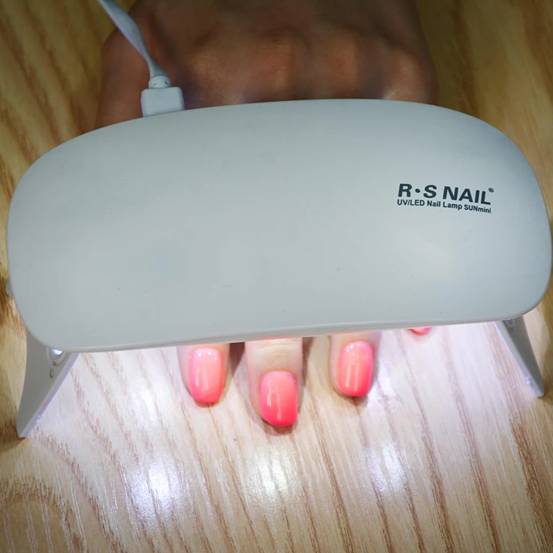 RS NAIL 6W UV LED Lamp Nail Dryer Portable USB Cable for Primer Gift Home Use Nail Gel Polish Dryer Lamp For For Nails Art Tool