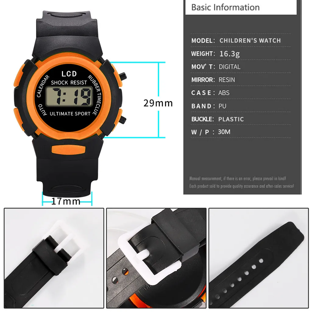 Цифровые часы для девочек, аналоговые цифровые спортивные часы, светодиодный электронный водонепроницаемый наручные часы, новые часы orologi bambini 03