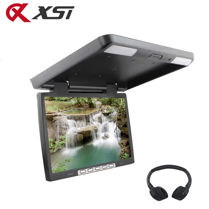 

XST 15.4 Inch HD 1080P Video Car Roof Flip Down Ceiling Mount Monitor MP5 Player Support USB SD Card Sperker IR FM Transmitter