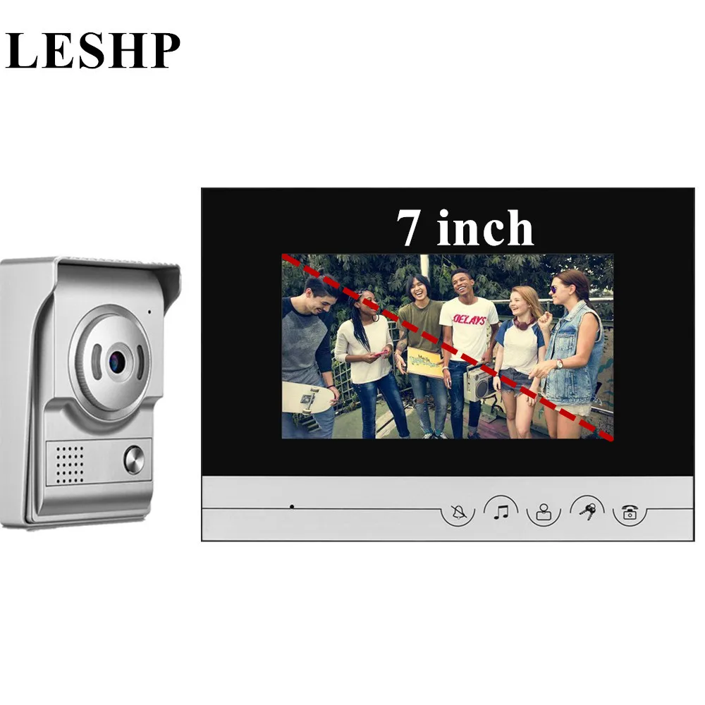 

Video Intercom 7 Inch TFT-LCD Door Phone Infrared Night Vision Doorbell Home Security Wired Visual Doorbell HD Camera
