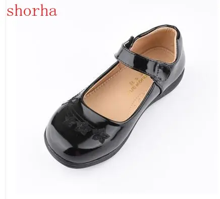 

Black elegant Kids Baby Toddler Flower Children Wedding Party Dress Princess Leather Shoes For Girls School Dance Shoes 6-16y
