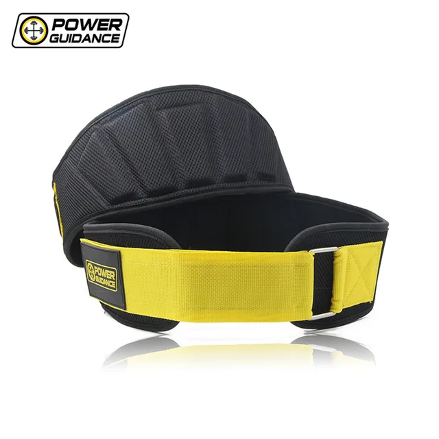 Power Guidance Nylon Weightlifting Belt Lumbar Waist Support Trainer Protector Belts For Weight Lifting Fitness Sport GYM