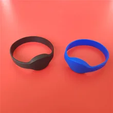 125 кГц RFID браслет только для чтения ID синий/черный силикон EM4100 TK4100 близость-2 шт