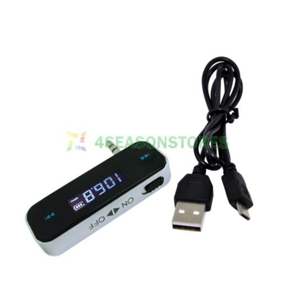 New Wireless Music to Car Radio FM Transmitter Fr 3.5mm iPod MP3 Phones Tablets 