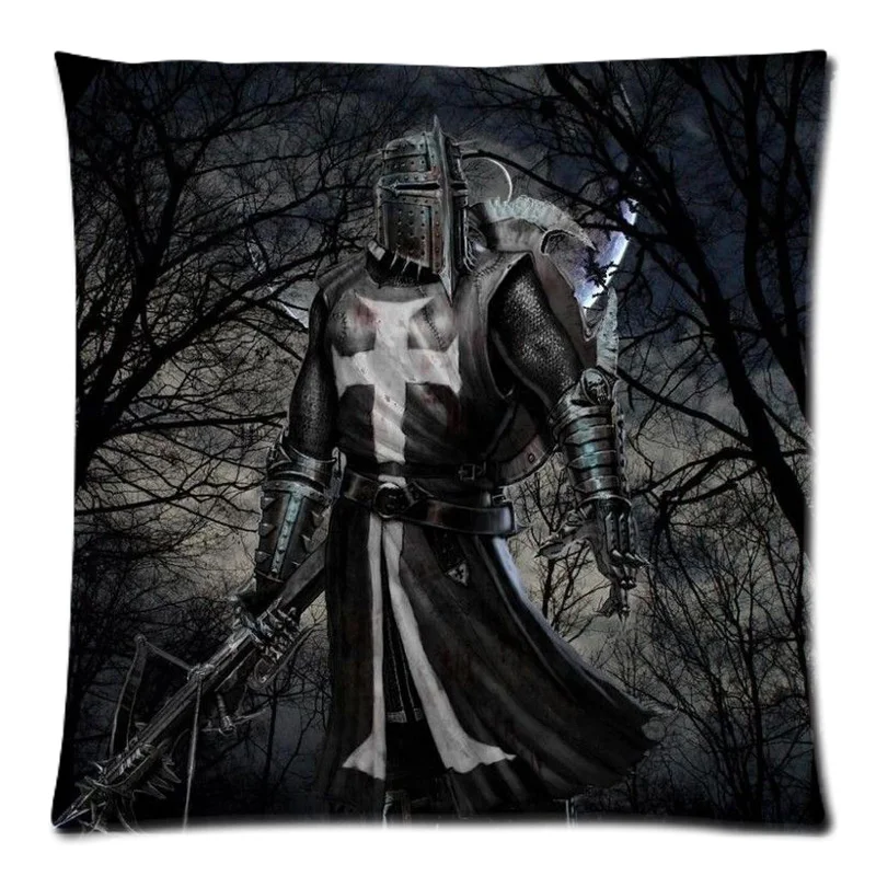 

Custom Knights Templar Cross Two Side Printing Cotton Linen Pillow Case 17.7"X17.7"(45 X 45CM)