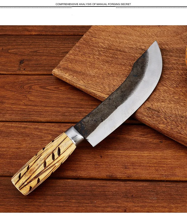 MISGA,, кухонный кованый нож из углеродистой стали для обвалки, пролитый нож для мяса и кости, нож для убоя мясника, Кливер