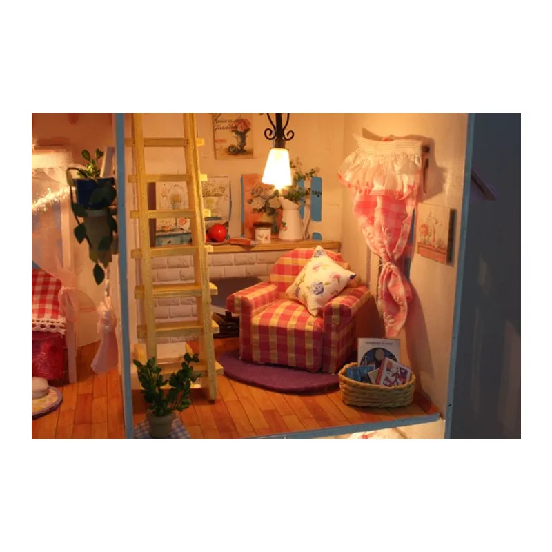 Набор для творчества, кукольный домик, игрушка, миниатюры, деревянная модель, головоломка, Деревянный Кукольный дом, уникальный большой размер, домик, игрушка с мебелью для подарка на день рождения