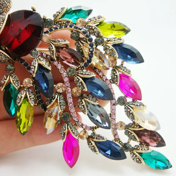 Винтажная роскошная брошь TTjewelry в виде павлина разных цветов|brooch pins|bird broochluxury peacock