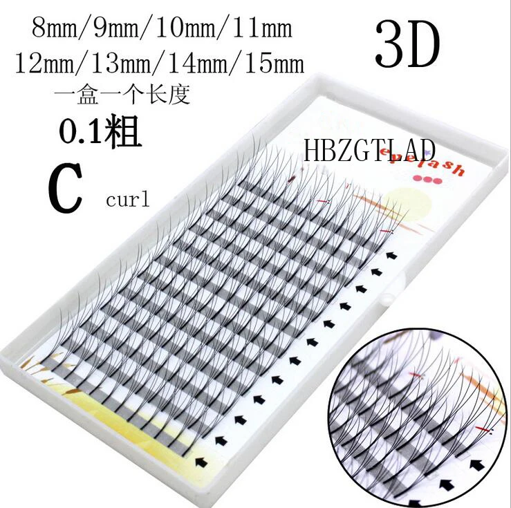 

HBZGTLAD 1box big capacity 3D Eyelash Extensions 0.10 mm Thickness C D curl Mink Strip Eyelashes Individual Lashes Natural Style