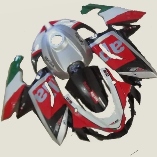 Литьевая форма обтекатель комплект forAprilia RS125 06 07 08 09 10 11 RS 125 2006 2010 2011 ABS серебристый черный Обтекатели набор красный
