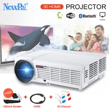 5000 Lumens 3D Home Projector Full HD Support 1920*1080Pixels Video TV WIFI Android Projector With Free 100inches Screen