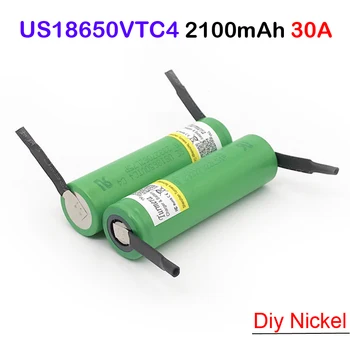 

VTC4 3.7V 2100mAh 18650 Li-ion Battery 30A Discharge for US18650VTC4 Tools e-cigarette batteries with stripe for screwdriver 12v