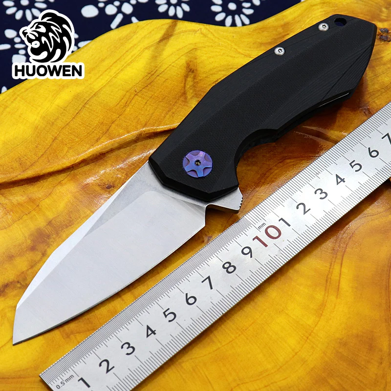 HUOWEN подшипник Flipper тактический складной нож карманный инструмент для выживания