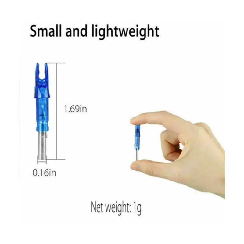 6pcsHunting ID6.2mm светодиодный светящийся хвостовик стрелы для стрельба из лука светодиодный светящийся стрелы ноки арбалетное соединение и изогнутый лук