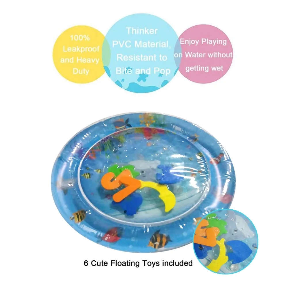 Baby Kids Water Play Mats Inflatable Infants Tummy Time Playmat Toys Fun Activity Carpet Hand-eye Coordination Toys for Children