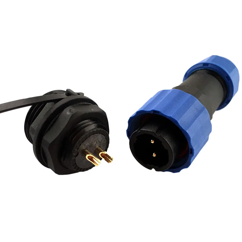 

Waterproof connector SP16 type IP68 cable connector plug & socket Male and Female 2 3 4 5 6 7 9 Pin