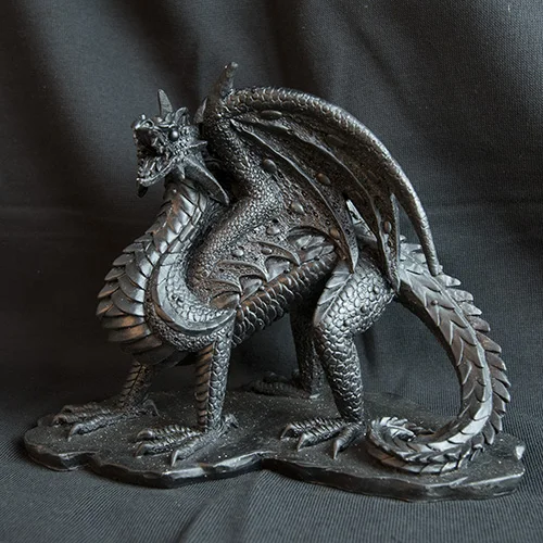 Ручной гравировальный декор набор ручек с черным драконом West Norse модель статуя