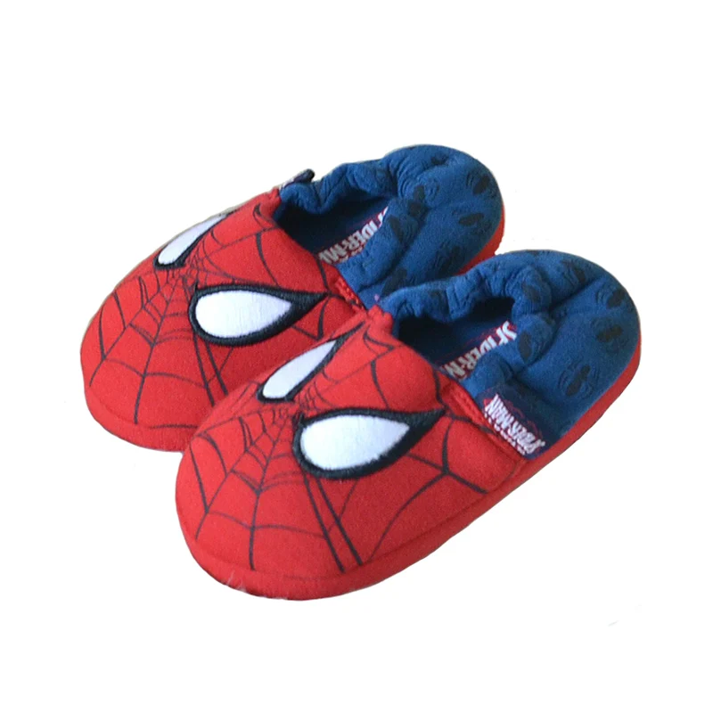 

2019 Winter Home Cartoon Couple Cotton Shoes Men and Women Spiderman Slippers Male Cartoon Non-slip Home Care Shoes Women