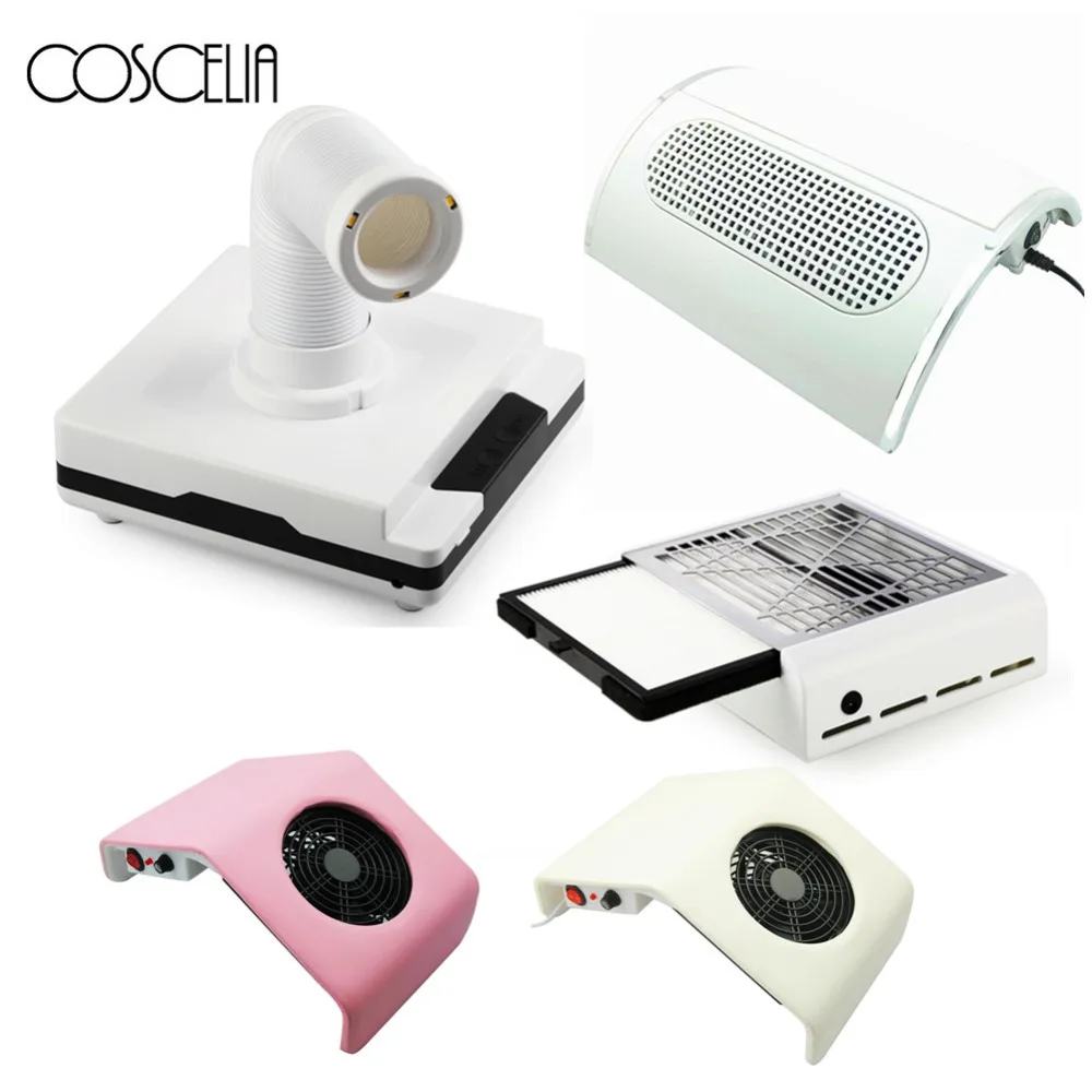 

60W Strong Nail Dust Collector Fan Vacuum Cleaner Manicure Machine Tools Dust Collecting Bag Nail Art Manicure Salon Tools