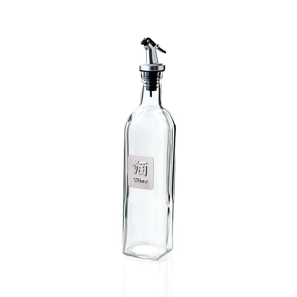 500ml for wine 500 мл свинец Защита окружающей среды стекло масло может кухня герметичность Lecythus бутылка для уксуса соевый соус может приготовления бутылки вина - Цвет: 500ml for wine